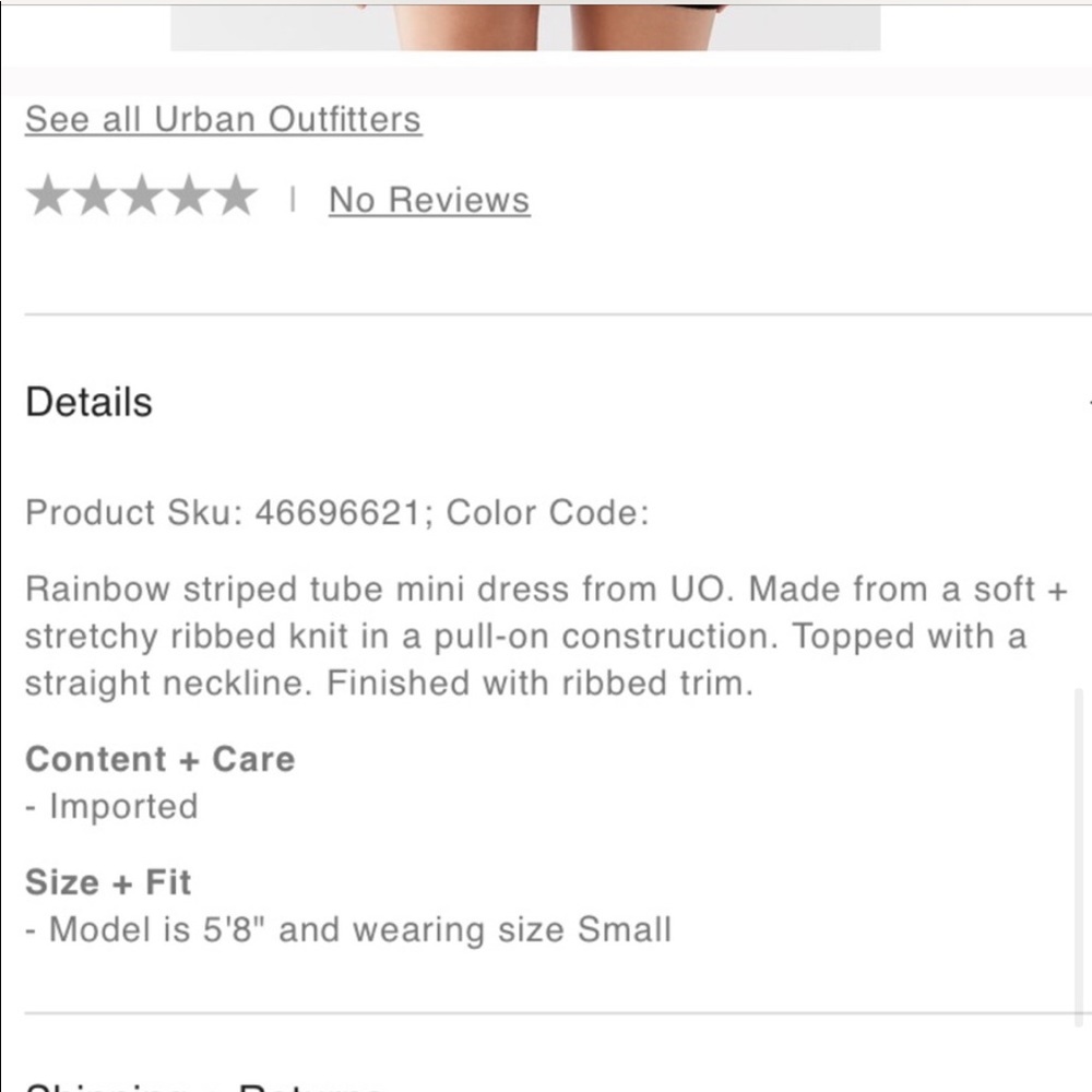 Urban Outfitters Rainbow ribbed tube dress pride - Picture 5 of 7